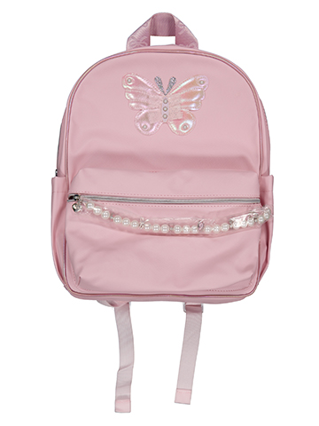 OMG Accessories Girls' Embellished Butterfly Backpack with Pearl Details - CookiesKids.com