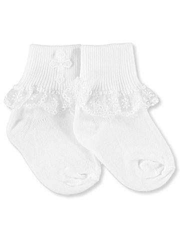 Piccolo Girls Christening Socks (Sizes 3 – 5.5) - CookiesKids.com