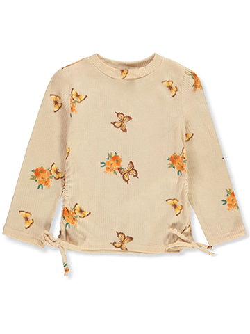 Poof Girl Girls' Shimmer Butterfly L/S T-Shirt - CookiesKids.com