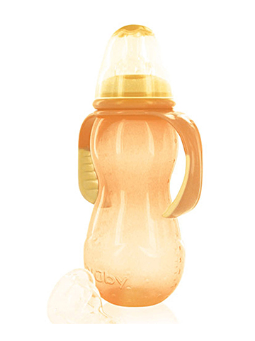 Nuby Non-Drip Standard Neck Bottle (11 oz.) - CookiesKids.com