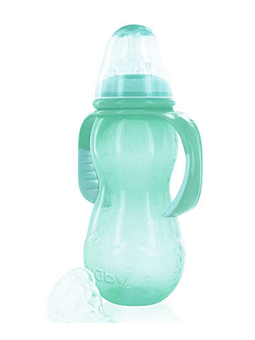 Nuby Non-Drip Standard Neck Bottle (11 oz.) - CookiesKids.com