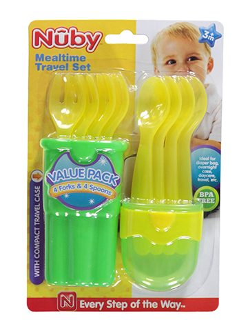 Nuby Baby Mealtime Travel Set With Case - CookiesKids.com
