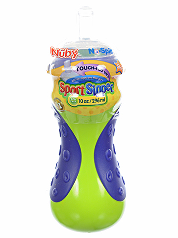 Nuby No-Spill Sports Sipper (10 oz.) - CookiesKids.com