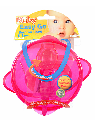 Nuby Baby Suction Bowl & Spoon - CookiesKids.com