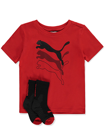 Puma Boys' 2-Piece Shadow T-Shirt Socks Set - CookiesKids.com