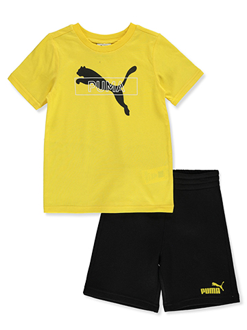 Puma Boys' 2-Piece Lion Radiate Short Set Outfit - CookiesKids.com