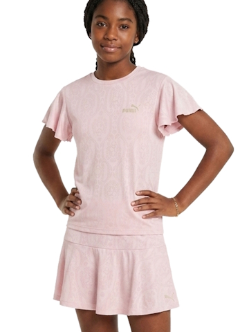 Puma Girls' Ruffle Lace Pink Skort Outfit - CookiesKids.com