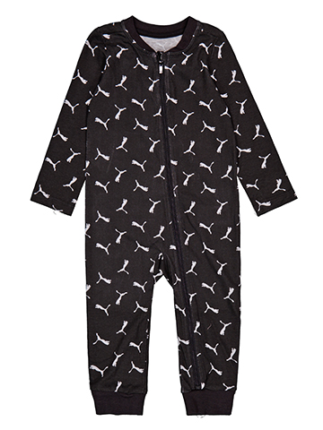 Puma Baby Boys' Logo Print Long-Sleeve Romper - CookiesKids.com