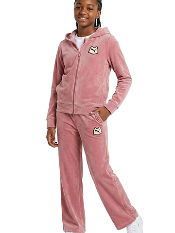 Puma Girls' Classic Wide-Leg Logo Pants - CookiesKids.com