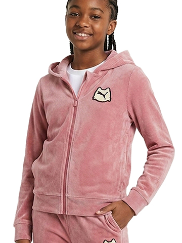 Puma Girls' Classic Full-Zip Logo Hoodie - CookiesKids.com