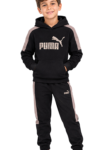 Puma Boys' 2-Piece Woodland Camo Logo Hoodie & Joggers Set Outfit - CookiesKids.com