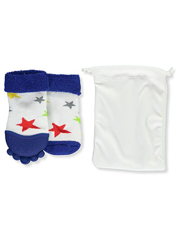 Nuby Baby Boys’ Teether Sock with Travel Bag - CookiesKids.com