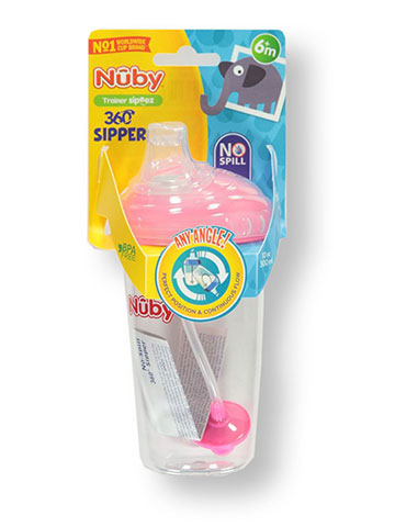 Nuby 360º Straw™ Sipper Cup (10 Oz.) - CookiesKids.com