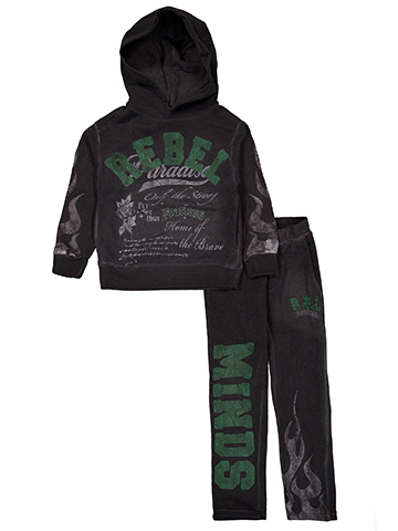Boys' Rebel Minds Graphic Hoodie and Sweatpants Set - CookiesKids.com