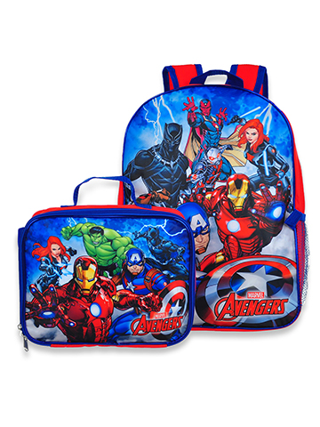 Marvel Avengers Boys' 2-Piece Backpack Lunchbox Set - CookiesKids.com