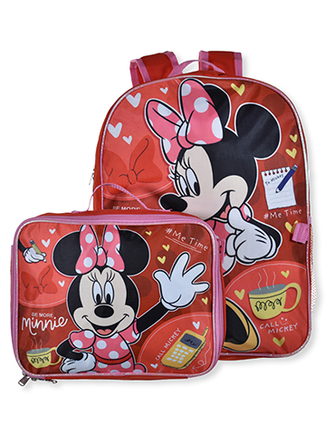 Disney Minnie Mouse Girls' Backpack and Lunch Bag Set - CookiesKids.com