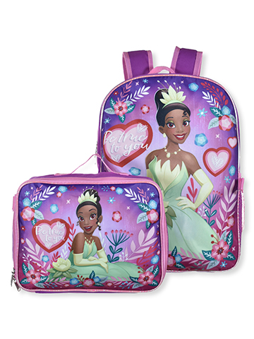 Disney Princess Tiana Girls' Backpack and Lunch Box Set - CookiesKids.com