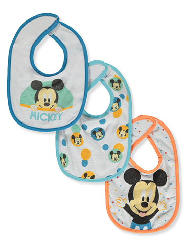 Disney Mickey Mouse “Hide-and-Seek” 3-Pack Bibs - CookiesKids.com
