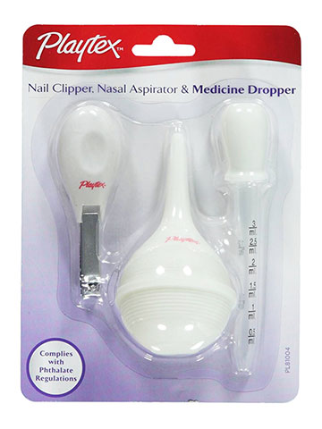 Playtex Baby Nail Clipper, Nasal Aspirator & Medicine Dropper 3-Pack - CookiesKids.com