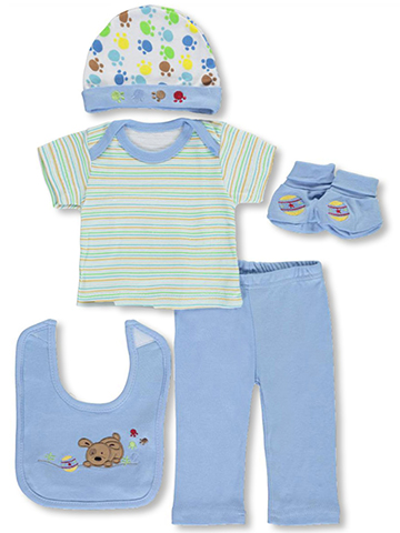 Cribmates Baby Boys' “Puppy Fun” 5-Piece Layette Set - CookiesKids.com