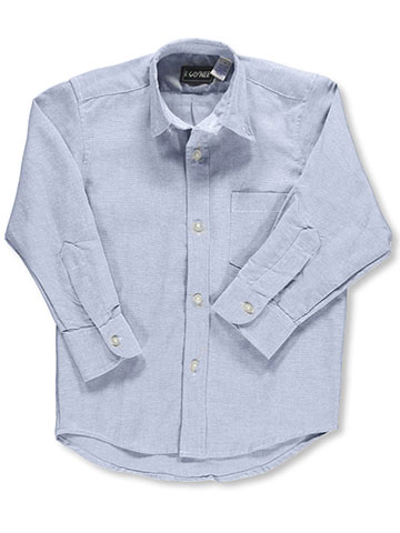 Kaynee Unisex’ L/S Button-Down Shirt (Sizes 8 - 20) - CookiesKids.com