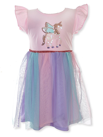 RMLA Girls' Unicorn Sequin Dress - CookiesKids.com