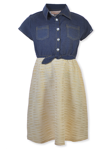 Duchess Girls' Chambray Dress - CookiesKids.com