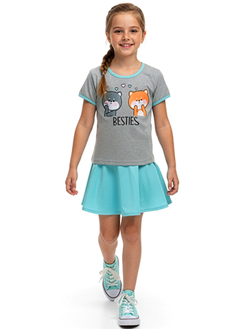Girlsquad Girls' 2-Piece Besties Skirt Set Outfit - CookiesKids.com