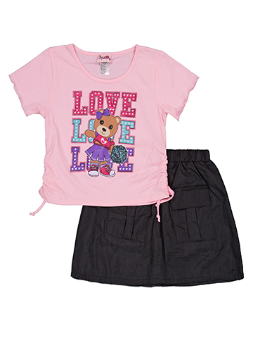 RMLA Girls' Love Graphic Tee and Skort Set - CookiesKids.com
