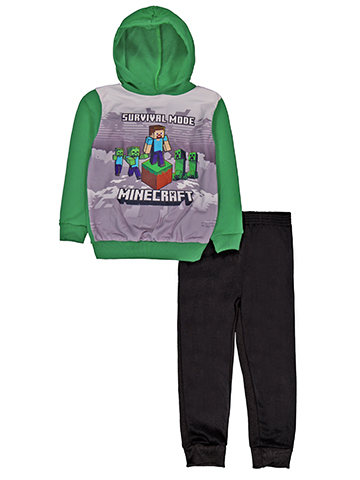 Minecraft Boys' 2-Piece Pullover Graphic Hoodie and Joggers Set - CookiesKids.com