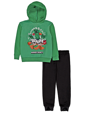Minecraft Boys' 2-Piece Pullover Graphic Hoodie and Joggers Set - CookiesKids.com