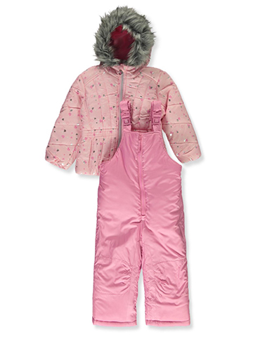 Rothschild Baby Girls' 2-Piece Dots Snowsuit Set - CookiesKids.com