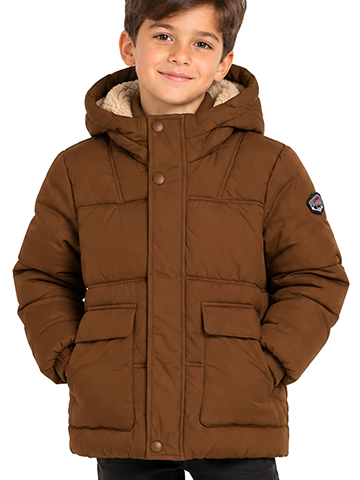 Rothschild Boys' Full-Zip Sherpa Lined Quilted Puffer Jacket with Hood - CookiesKids.com