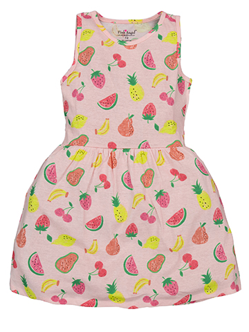 Girls' Fruit Print Sleeveless Dress - CookiesKids.com