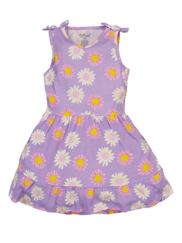 Girls' Floral Sleeveless Tiered Dress - CookiesKids.com