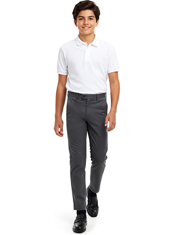 Smith's American Boys’ Flat Front Twill Uniform / Dress Pants - CookiesKids.com