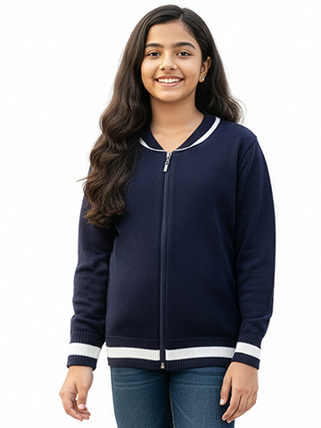 Smith's American Girls' Varsity Zip Cardigan - CookiesKids.com