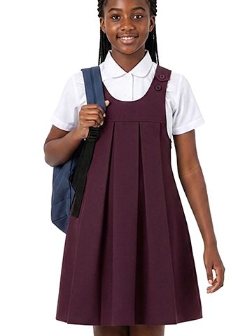 Smith's American Girls' Pleated Crossover Jumper Dress - CookiesKids.com