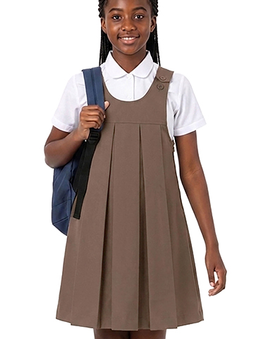 Smith's American Girls' Pleated Crossover Jumper Dress - CookiesKids.com