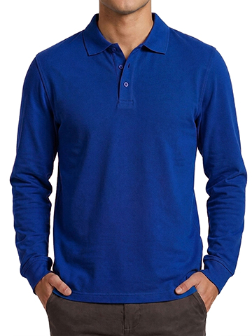 Smith's American Men's Long-Sleeve Pique Polo Shirt - CookiesKids.com