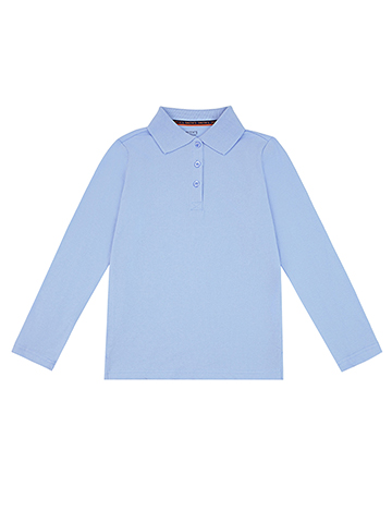 Smith's American Girls' Long-Sleeve Stretch Polo Shirt - CookiesKids.com