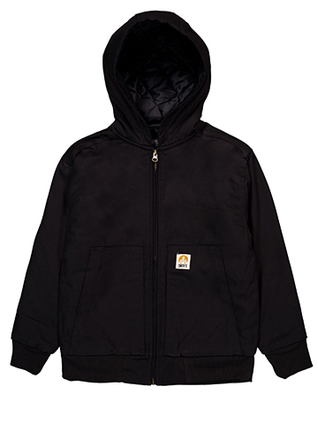 Smith's Workwear Boys' Hooded Zip-Up Jacket with Quilted Lining - CookiesKids.com
