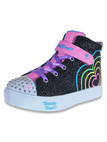 Twinkle Toes Girls' Sparkling Gem Hi-Top Shoes - CookiesKids.com