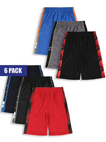 Cookie's Boys' 6-Pack Athletic Shorts With Pockets - CookiesKids.com