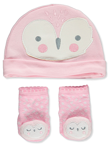 Little Me Baby Girls' 2-Piece Hat & Booties Set - CookiesKids.com