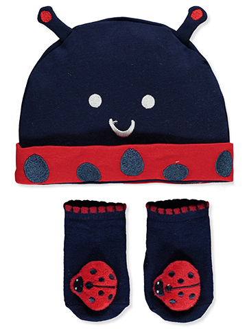 Little Me Baby Girls' 2-Piece Hat & Booties Set - CookiesKids.com