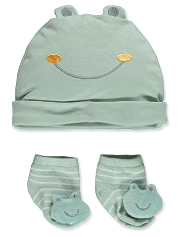 Little Me Baby Boys' 2-Piece Hat & Booties Set - CookiesKids.com