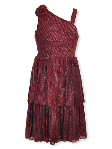 Speechless Girls' Off-Shoulder Tiered Dress - CookiesKids.com