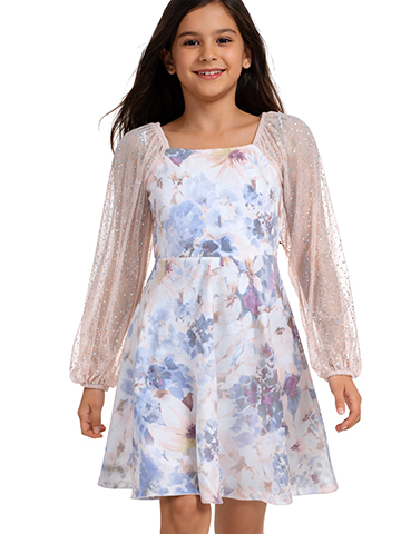 Speechless Girls' Long-Sleeved Floral Dress - CookiesKids.com