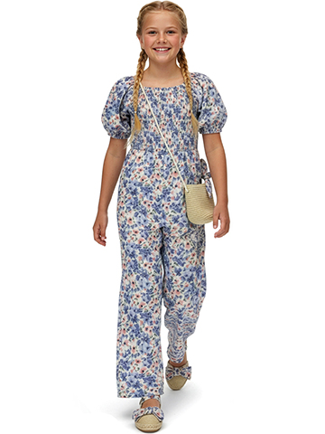 Speechless Girls' 2-Piece Floral Jumpsuit Handbag Set - CookiesKids.com